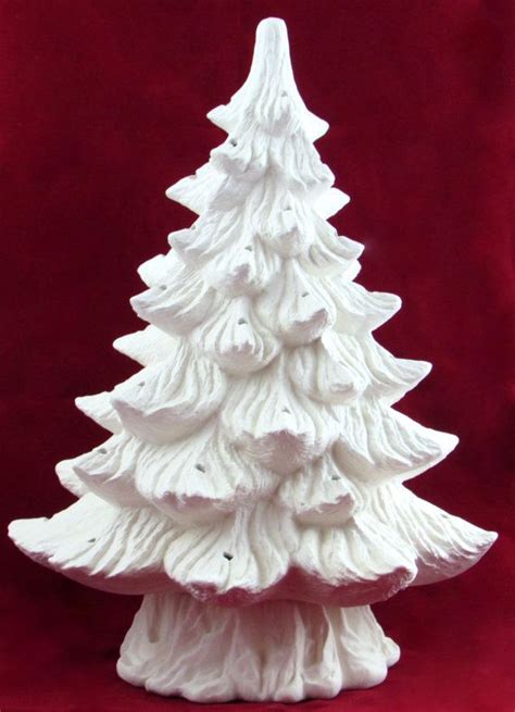 unfinished ceramic christmas tree|More.